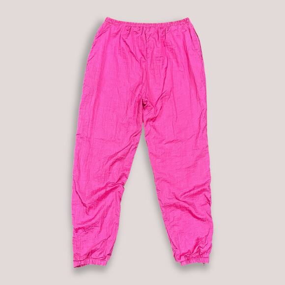 Pro Spirit Vintage Hot Pink Nylon Jogger Pants - Women’s Size L - Picture 2 of 5
